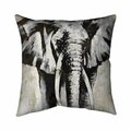 Begin Home Decor 20 x 20 in. Greyscale Elephant-Double Sided Print Indoor Pillow 5541-2020-AN6
